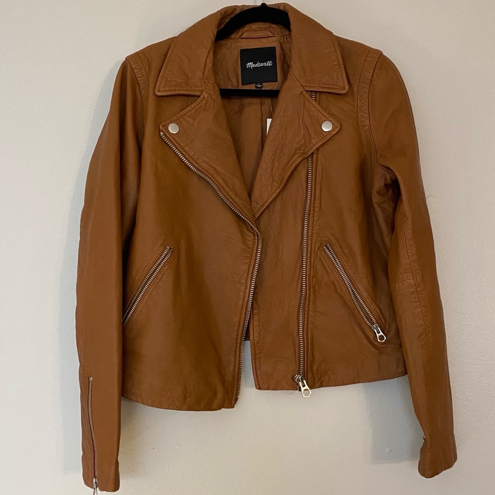 Madewell Washed Leather Jacket NWT